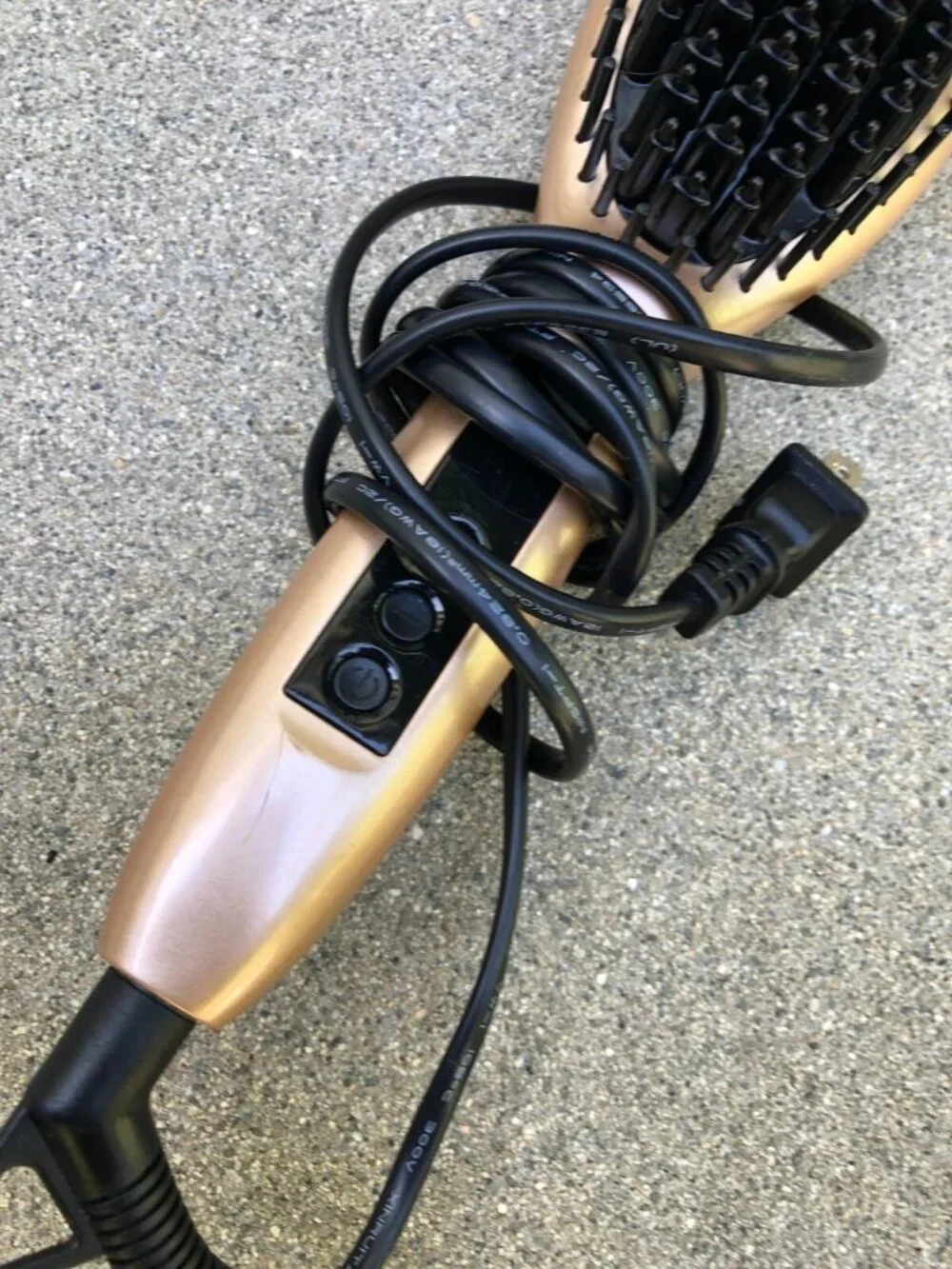 GISALA Metal Ceramic Hair Straightening Brush Heater Gold - Tested Working - Picture 4 of 6